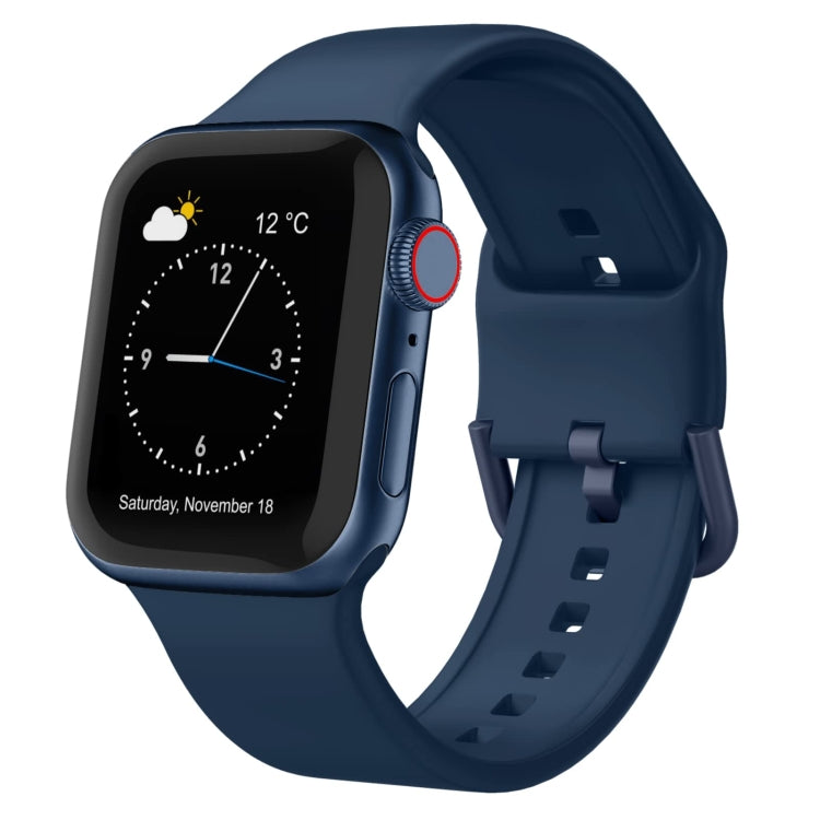 Pin Buckle Silicone Watch Band, For Apple Watch 38mm
