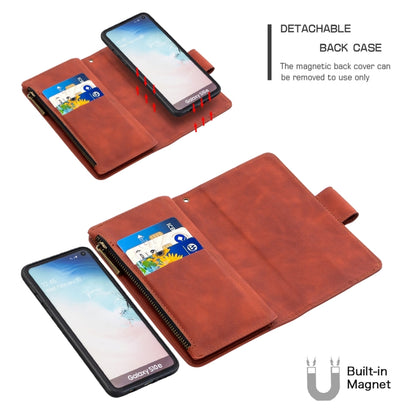 Skin Feel Detachable Magnetic Zipper Horizontal Flip PU Leather Case with Multi-Card Slots & Holder & Wallet & Photo Frame & Lanyard, For Samsung Galaxy A81, For Samsung Galaxy A91, For Samsung Galaxy Note10+, For Samsung Galaxy Note10                 ...
