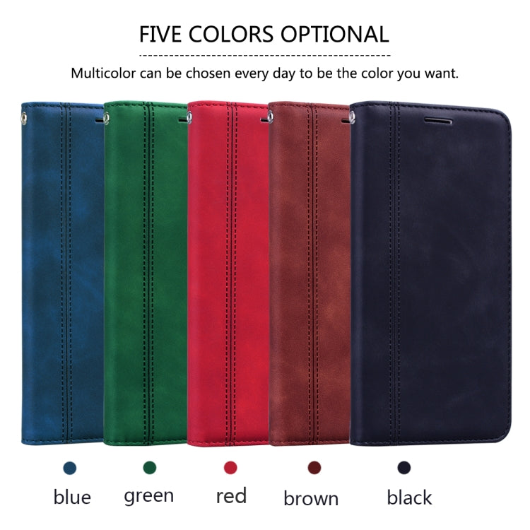 Frosted Business Magnetic Horizontal Flip PU Leather Case with Holder & Card Slot & Lanyard, For Samsung Galaxy A50, For Samsung Galaxy A51, For Samsung Galaxy A70, For Samsung Galaxy A71