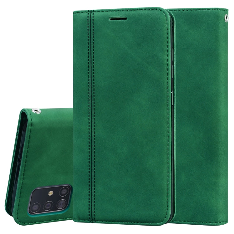 Frosted Business Magnetic Horizontal Flip PU Leather Case with Holder & Card Slot & Lanyard, For Samsung Galaxy A50, For Samsung Galaxy A51, For Samsung Galaxy A70, For Samsung Galaxy A71