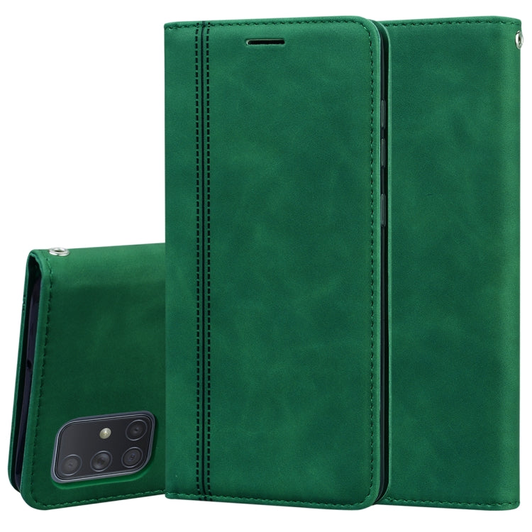 Frosted Business Magnetic Horizontal Flip PU Leather Case with Holder & Card Slot & Lanyard, For Samsung Galaxy A50, For Samsung Galaxy A51, For Samsung Galaxy A70, For Samsung Galaxy A71