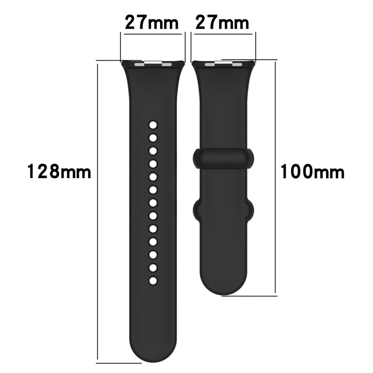 Solid Color Black Buckle Silicone Watch Band, For Xiaomi Band 10 Pro / Redmi Watch 6 / 5