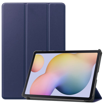 Custer Texture Horizontal Flip Leather Case with Three-folding Holder & Sleep / Wake-up Function, For Samsung Galaxy Tab S7 T870, For Samsung Galaxy Tab A7 2020 T500