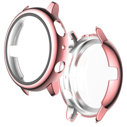 Electroplate PC Protective Case with Tempered Glass Film, For Samsung Galaxy Watch Active 2 40mm, For Samsung Galaxy Watch Active 2 44mm