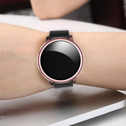 Electroplate PC Protective Case with Tempered Glass Film, For Samsung Galaxy Watch Active 2 40mm, For Samsung Galaxy Watch Active 2 44mm