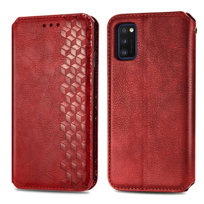 Cubic Grid Pressed Horizontal Flip Magnetic Leather Case with Holder & Card Slots & Wallet, For Samsung Galaxy A20(Japanese Version), For Samsung Galaxy A30(Japanese Version), For Samsung Galaxy A30, For Samsung Galaxy A41                              ...