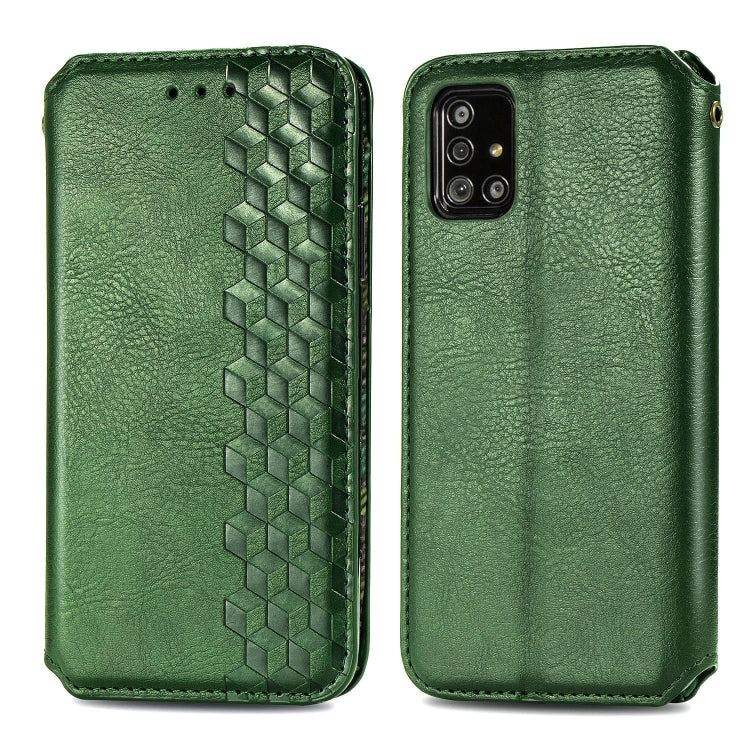 Cubic Grid Pressed Horizontal Flip Magnetic Leather Case with Holder & Card Slots & Wallet, For Samsung Galaxy A20(Japanese Version), For Samsung Galaxy A30(Japanese Version), For Samsung Galaxy A30, For Samsung Galaxy A41                              ...