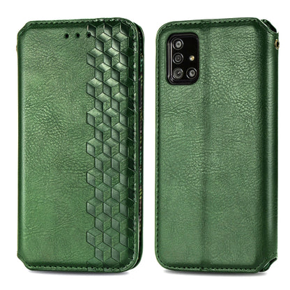 Cubic Grid Pressed Horizontal Flip Magnetic Leather Case with Holder & Card Slots & Wallet, For Samsung Galaxy A20(Japanese Version), For Samsung Galaxy A30(Japanese Version), For Samsung Galaxy A30, For Samsung Galaxy A41                              ...