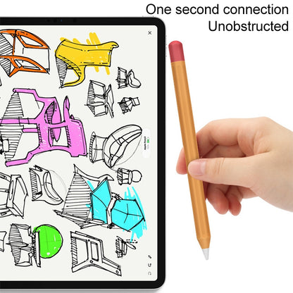 Stylus Touch Pen Split Contrast Color Silicone Protective Case, For Apple Pencil 1, For Apple Pencil 2
