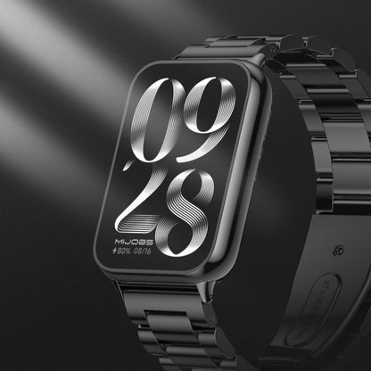 Mijobs Three Beads Stainless Steel Watch Band, For Xiaomi Band 10 Pro / Redmi Watch 6 / 5