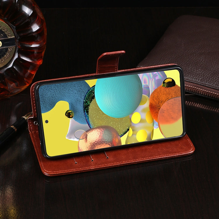 idewei Crazy Horse Texture Horizontal Flip Leather Case with Holder & Card Slots & Wallet, For Samsung Galaxy A51 5G, For Samsung Galaxy A71 5G, For Xiaomi Mi Note 10 Lite, For Xiaomi Redmi 9, For Xiaomi Poco M2 Pro, For Xiaomi Redmi 9A