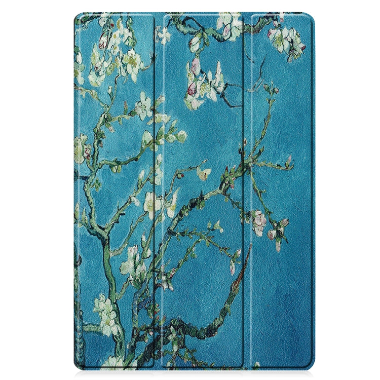 Custer Painted PU Leather Case with Sleep / Wake-up Function & 3-Fold Holder, For Samsung Galaxy Tab S8+ / Tab S8 Plus /  Tab S7 FE / Tab S7+