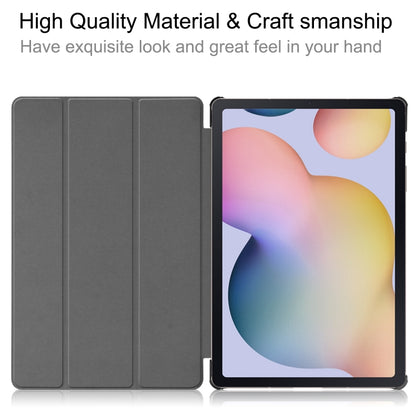 Custer Painted PU Leather Case with Sleep / Wake-up Function & 3-Fold Holder, For Samsung Galaxy Tab S8+ / Tab S8 Plus /  Tab S7 FE / Tab S7+
