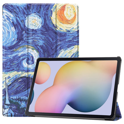 Custer Painted PU Leather Case with Sleep / Wake-up Function & 3-Fold Holder, For Samsung Galaxy Tab S8+ / Tab S8 Plus /  Tab S7 FE / Tab S7+