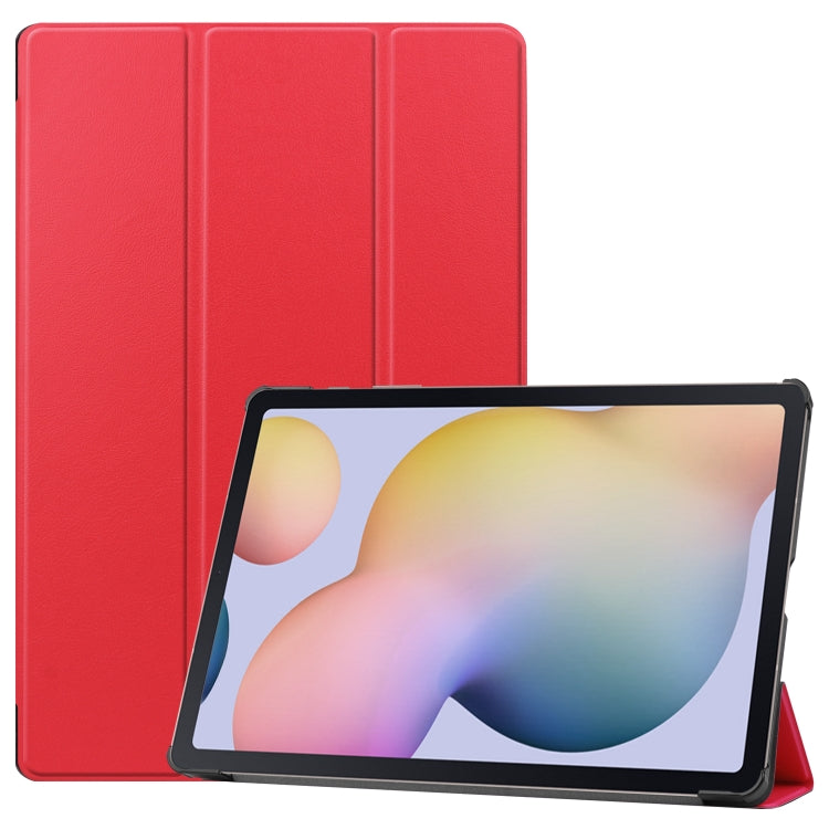 Custer Texture Smart PU Leather Case with Sleep / Wake-up Function & 3-Fold Holder, For Samsung Galaxy Tab S8+ / Tab S8 Plus /  Tab S7 FE / Tab S7+