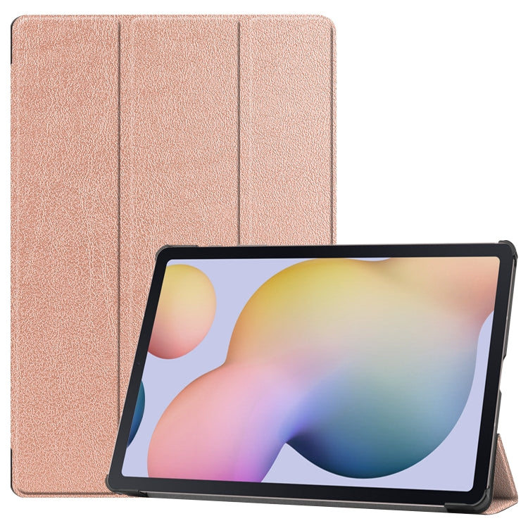 Custer Texture Smart PU Leather Case with Sleep / Wake-up Function & 3-Fold Holder, For Samsung Galaxy Tab S8+ / Tab S8 Plus /  Tab S7 FE / Tab S7+