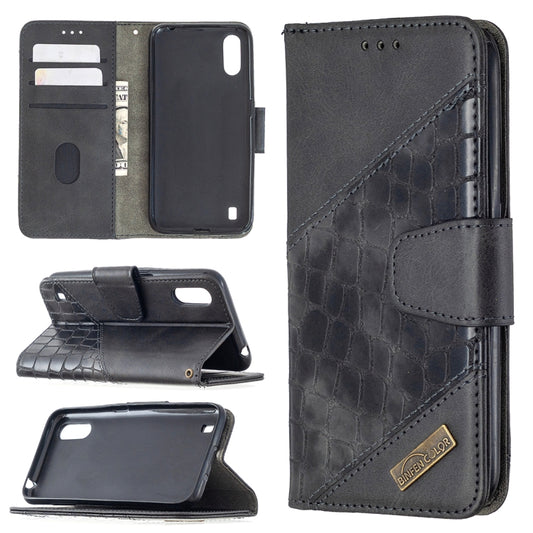 Matching Color Crocodile Texture Horizontal Flip PU Leather Case with Wallet & Holder & Card Slots, For Samsung Galaxy A01, For Samsung Galaxy A31, For Samsung Galaxy A50, For Samsung Galaxy A51, For Samsung Galaxy S10 Plus