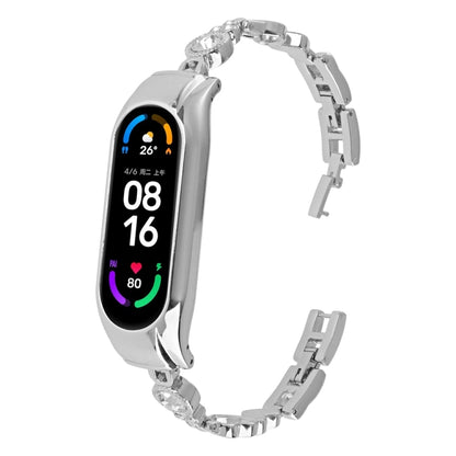 Heart-to-heart Diamond Metal Watch Band, For Xiaomi Mi Band 8, For Xiaomi Mi Band 7, For Xiaomi Mi Band 6 / 5