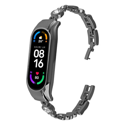 Heart-to-heart Diamond Metal Watch Band, For Xiaomi Mi Band 8, For Xiaomi Mi Band 7, For Xiaomi Mi Band 6 / 5