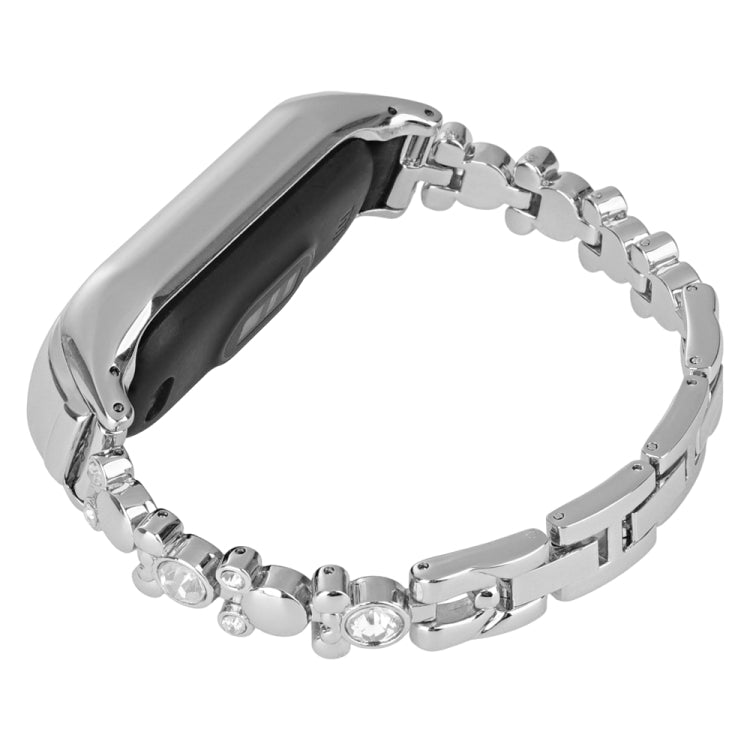 Cute Bear Diamond Metal Watch Band, For Xiaomi Mi Band 8, For Xiaomi Mi Band 7, For Xiaomi Mi Band 6 / 5