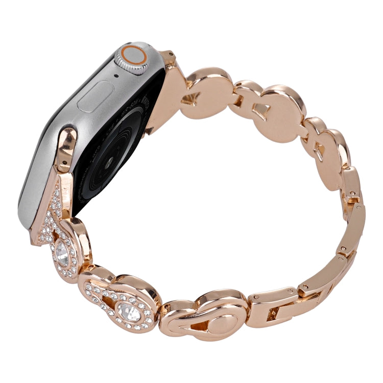 Gourd Diamond Metal Watch Band, For Apple Watch SE 2023 44mm, For Apple Watch SE 2023 40mm, For Apple Watch Ultra 2 49mm, For Apple Watch Series 9 45mm, For Apple Watch Series 9 41mm, For Apple Watch Ultra 49mm, For Apple Watch Series 8 41mm           ...