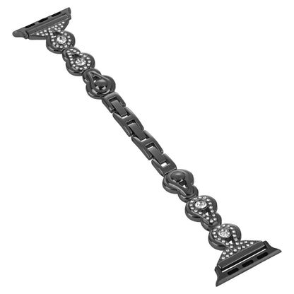 Gourd Diamond Metal Watch Band, For Apple Watch SE 2022 44mm, For Apple Watch Series 7 41mm, For Apple Watch Series 7 45mm, For Apple Watch SE 40mm, For Apple Watch SE 44mm, For Apple Watch 6 40mm, For Apple Watch Series 6 44mm                         ...