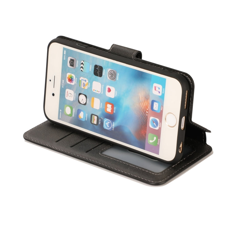 Calf Texture Magnetic Buckle Horizontal Flip Leather Case with Holder & Card Slots & Wallet & Photo Frame, For iPhone 6 / 6s, For iPhone 7 / 8, For iPhone 7 Plus / 8 Plus, For iPhone X / XS, For iPhone XR, For iPhone XS Max, For iPhone 12 mini         ...