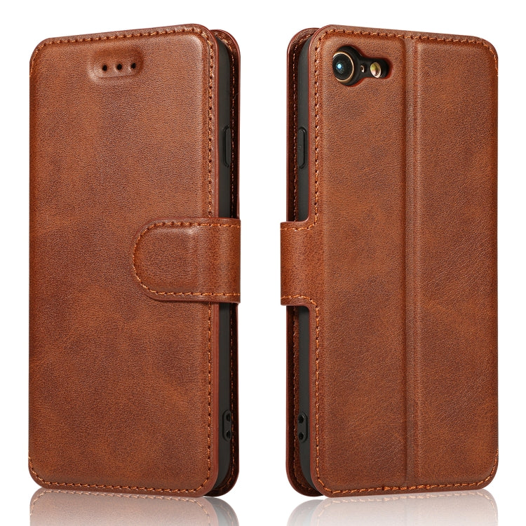 Calf Texture Magnetic Buckle Horizontal Flip Leather Case with Holder & Card Slots & Wallet & Photo Frame, For iPhone 6 / 6s, For iPhone 7 / 8, For iPhone 7 Plus / 8 Plus, For iPhone X / XS, For iPhone XR, For iPhone XS Max, For iPhone 12 mini         ...