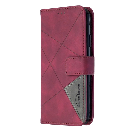 Rhombus Texture Magnetic Buckle Horizontal Flip Leather Case with Holder & Card Slots & Wallet & Photo Frame, For iPhone 11, For Huawei Y5p, For Samsung Galaxy A51