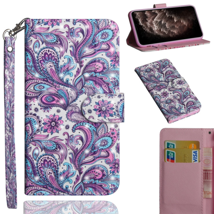 3D Painting Pattern Horizontal Flip TPU + PU Leather Case with Holder & Card Slots & Wallet & Lanyard, For iPhone 11 Pro Max, For iPhone 11 Pro, For iPhone 11, For iPhone SE 2022 / SE 2020 / 8 / 7