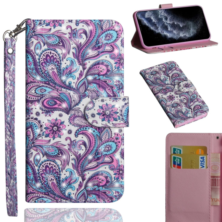 3D Painting Pattern Horizontal Flip TPU + PU Leather Case with Holder & Card Slots & Wallet & Lanyard, For iPhone 11 Pro Max, For iPhone 11 Pro, For iPhone 11, For iPhone SE 2022 / SE 2020 / 8 / 7