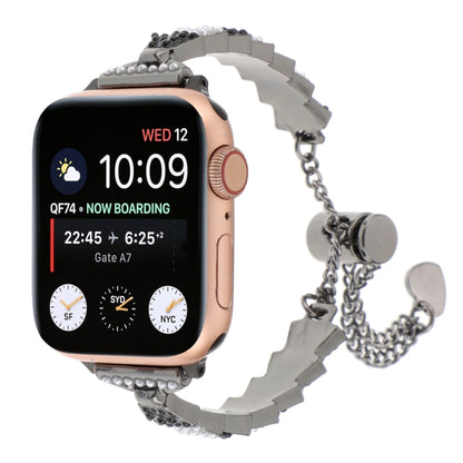 Shell Beads Chain Bracelet Metal Watch Band, For Apple Watch SE 2023 44mm, For Apple Watch SE 2023 40mm, For Apple Watch Ultra 2 49mm, For Apple Watch Series 9 45mm, For Apple Watch Series 9 41mm, For Apple Watch Ultra 49mm, For Apple Watch Series 8 41...
