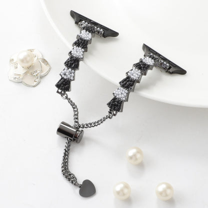 Shell Beads Chain Bracelet Metal Watch Band, For Apple Watch SE 40mm, For Apple Watch SE 44mm, For Apple Watch Series 6 40mm, For Apple Watch Series 6 44mm, For Apple Watch Series 5 44mm, For Apple Watch Series 5 40mm, For Apple Watch Series 4 44mm    ...