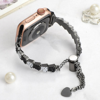 Shell Beads Chain Bracelet Metal Watch Band, For Apple Watch SE 40mm, For Apple Watch SE 44mm, For Apple Watch Series 6 40mm, For Apple Watch Series 6 44mm, For Apple Watch Series 5 44mm, For Apple Watch Series 5 40mm, For Apple Watch Series 4 44mm    ...