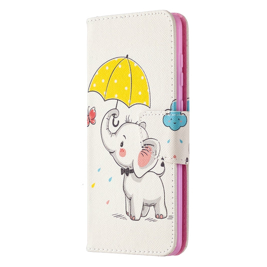 Colored Drawing Horizontal Flip Leather Case with Holder & Card Slots & Wallet, For Samsung Galaxy A21s