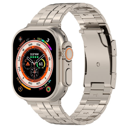 Tortoise Buckle Titanium Steel Watch Band, For Apple Watch SE 2023 44mm, For Apple Watch SE 2023 40mm, For Apple Watch Ultra 2 49mm, For Apple Watch Series 9 45mm, For Apple Watch Series 9 41mm, For Apple Watch Ultra 49mm, For Apple Watch Series 8 41mm...