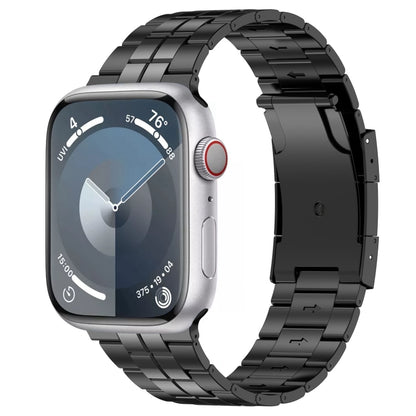 Tortoise Buckle Titanium Steel Watch Band, For Apple Watch SE 2023 44mm, For Apple Watch SE 2023 40mm, For Apple Watch Ultra 2 49mm, For Apple Watch Series 9 45mm, For Apple Watch Series 9 41mm, For Apple Watch Ultra 49mm, For Apple Watch Series 8 41mm...