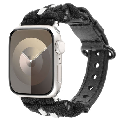 Paracord Genuine Leather Watch Band, For Apple Watch 42mm, For Apple Watch 38mm