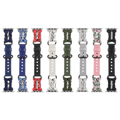 Paracord Genuine Leather Watch Band, For Apple Watch 42mm, For Apple Watch 38mm