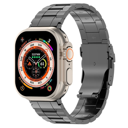 Safety Buckle Trapezoid Titanium Steel Watch Band, For Apple Watch SE 2023 44mm, For Apple Watch SE 2023 40mm, For Apple Watch Ultra 2 49mm, For Apple Watch Series 9 45mm, For Apple Watch Series 9 41mm, For Apple Watch Ultra 49mm                       ...