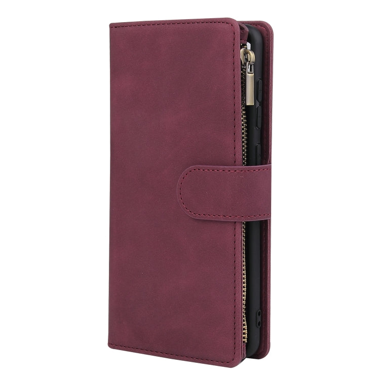 Multifunctional Horizontal Flip Leather Case, with Card Slot & Holder & Zipper Wallet & Photo Frame, For Samsung Galaxy A21s