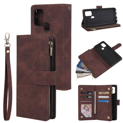 Multifunctional Horizontal Flip Leather Case, with Card Slot & Holder & Zipper Wallet & Photo Frame, For Samsung Galaxy A21s