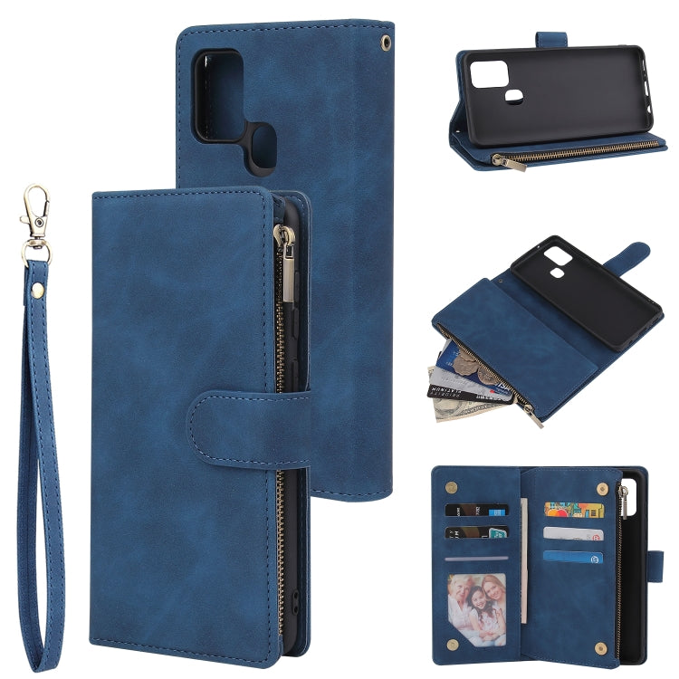 Multifunctional Horizontal Flip Leather Case, with Card Slot & Holder & Zipper Wallet & Photo Frame, For Samsung Galaxy A21s