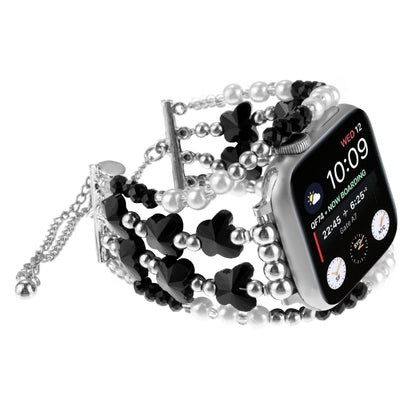 Butterfly Chain Bracelet Metal Watch Band, For Apple Watch SE 2022 44mm, For Apple Watch Series 7 41mm, For Apple Watch Series 7 45mm, For Apple Watch SE 40mm, For Apple Watch SE 44mm, For Apple Watch Series 6 40mm, For Apple Watch Series 6 44mm       ...