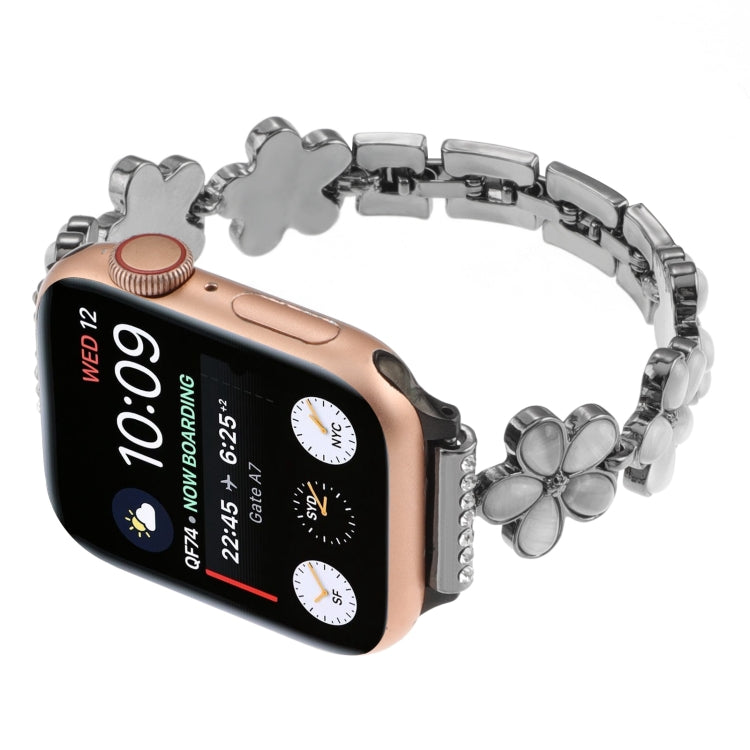 5-petaled Flower Zinc Alloy Chain Watch Band, For Apple Watch 42mm, For Apple Watch 38mm