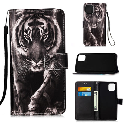 Painted Flat Texture Leather Case with Lanyard & Card Slot & Wallet & Holder, For iPhone 12 mini, For iPhone 12 / 12 Pro, For iPhone 12 Pro Max