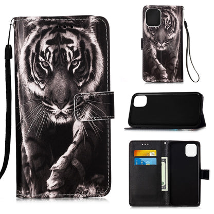 Painted Flat Texture Leather Case with Lanyard & Card Slot & Wallet & Holder, For iPhone 12 mini, For iPhone 12 / 12 Pro, For iPhone 12 Pro Max