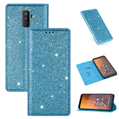 Ultrathin Glitter Magnetic Horizontal Flip Leather Case with Holder & Card Slots, For Samsung Galaxy A6+ / J8 (2018), For Samsung Galaxy A10e, For Samsung Galaxy A20 / A30, For Samsung Galaxy A20e, For Samsung Galaxy A40, For Samsung Galaxy A60        ...