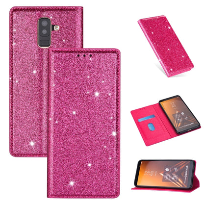 Ultrathin Glitter Magnetic Horizontal Flip Leather Case with Holder & Card Slots, For Samsung Galaxy A6+ / J8 (2018), For Samsung Galaxy A10e, For Samsung Galaxy A20 / A30, For Samsung Galaxy A20e, For Samsung Galaxy A40, For Samsung Galaxy A60        ...