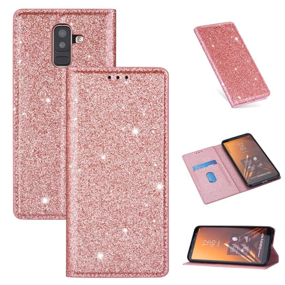 Ultrathin Glitter Magnetic Horizontal Flip Leather Case with Holder & Card Slots, For Samsung Galaxy A6+ / J8 (2018), For Samsung Galaxy A10e, For Samsung Galaxy A20 / A30, For Samsung Galaxy A20e, For Samsung Galaxy A40, For Samsung Galaxy A60        ...